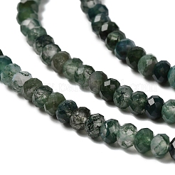 Природные моховой агат бисер нитей&nbsp;G-C228-A01-3x4mm