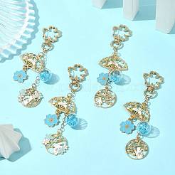 4 шт. подвесных украшений из сплава эмали и стекла&nbsp;HJEW-FS00049