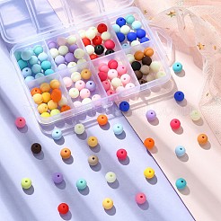 8 цвет непрозрачных матовых акриловых бусин&nbsp;MACR-CJ0001-79