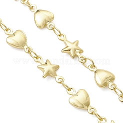 Изготовление браслета-цепочки со звездой и сердцем из латуни&nbsp;AJEW-JB01437