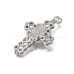 Pendentifs en laiton zircon cubique transparent&nbsp;CU-CBA4BAF-07P