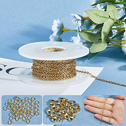 Наборы для изготовления цепочек из нержавеющей стали 304 своими руками&nbsp;DIY-SC0027-83A