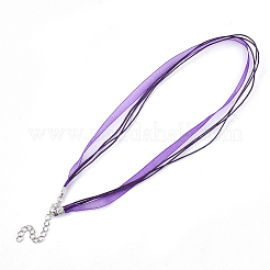 Изготовление ожерелья из вощеного шнура и органзы&nbsp;LS-X-NCOR-T002-193