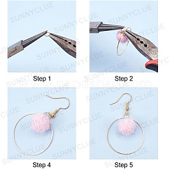 DIY-Sets zum Basteln von Ohrringen mit Herzmotiven&nbsp;DIY-SC0001-42