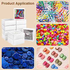 Складные квадратные подарочные коробки для хранения бумаги&nbsp;LS-CON-WH0110-42C-02