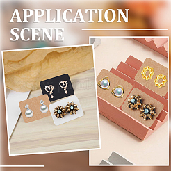 300 шт. бумажные карточки для демонстрации сережек с отверстием для подвешивания&nbsp;CDIS-SP0001-05B