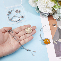 4 Stück 2 Stile 304 Edelstahl Makramee Beutel Armbandherstellung für Steinhalter&nbsp;BJEW-UN00015