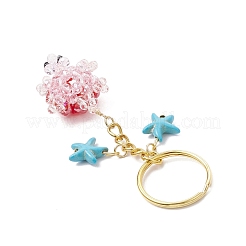 Стеклянные и синтетические бирюзовые брелки в виде черепахи&nbsp;KEYC-MZ00040-03