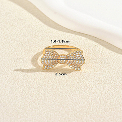 Fingerringe aus Messing mit Mikropavé-Fassung aus Zirkonia für Damen&nbsp;AJ2341