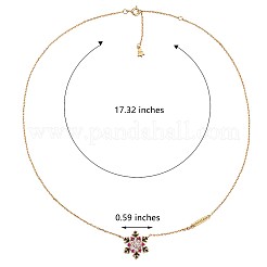 Collier pendentif flocon de neige de noël en zircone cubique colorée&nbsp;JN1053A