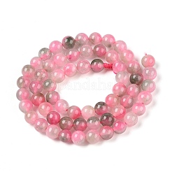 Chapelets de perles en jade blanc naturel teinté&nbsp;G-T138-6mm-210-15