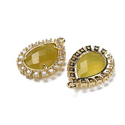 Подвески из натурального корейского нефрита в форме капли&nbsp;G-I375-01G-05