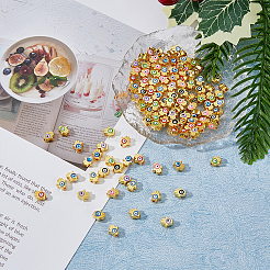 140шт 7 цвета сплава эмалевые бусины&nbsp;FIND-FH0007-60