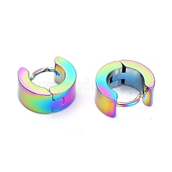 Orecchini a cerchio huggie in acciaio inossidabile 304&nbsp;EJEW-M284-30M-F