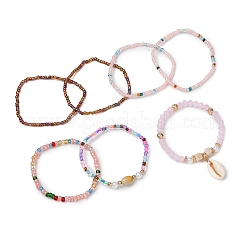 Bracelets extensibles bohèmes en résine&nbsp;BJEW-Z169-01F