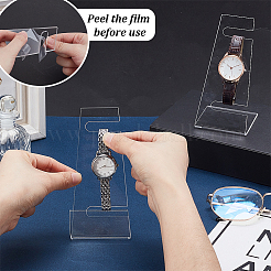 Présentoirs de montres en acrylique en forme de L&nbsp;ODIS-WH0086-081B