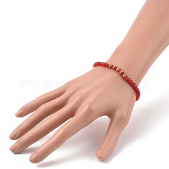 Круглые браслеты из натурального малайзийского нефрита (окрашенные) из бисера&nbsp;BJEW-JB09127