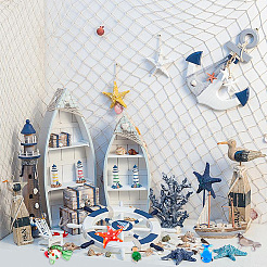 5 pieza de 5 estilos de decoración para el hogar con temática de animales del océano&nbsp;LAMP-BM0001-04