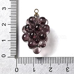 Подвески из акрила из виноградной латуни&nbsp;LS-OACR-R006-05G-10