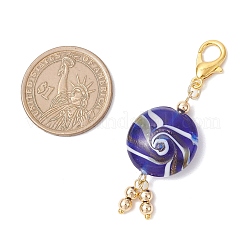 Плоский круглый подвесной светильник ручной работы&nbsp;HJEW-JM03812