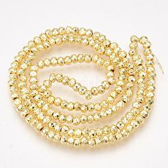 Гальванизировать немагнитных синтетический гематит нитей бисера&nbsp;G-Q465-21G