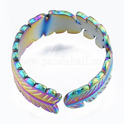 Ionenplattierung (IP) 304 Edelstahl Blatt Manschettenringe&nbsp;RJEW-N038-126M