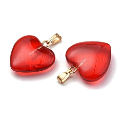 Прозрачный лак окрашенные стеклянные подвески GLAA-YW0001-98