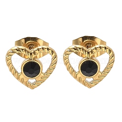 Серьги-гвоздики из нержавеющей стали 304&nbsp;EJEW-F361-06G