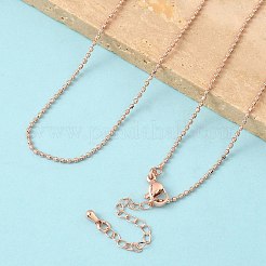Collares de cadena de bolas de latón de 1.5 mm&nbsp;NJEW-Z097-03RG