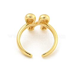 Anelli per polsini aperti con lettera in ottone da donna&nbsp;RJEW-G313-01N-G