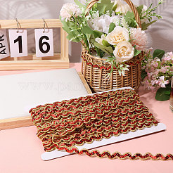 Полиэстер с пайетками волнистая бахрома отделочная лента&nbsp;OCOR-WH0111-97