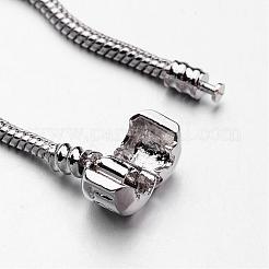 Tono platino ottone in stile europeo bracciali di perline&nbsp;BJEW-JB02452