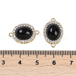Ciondoli connettore in ottone con micro pavé di zirconi chiari&nbsp;KK-U043-50G-04