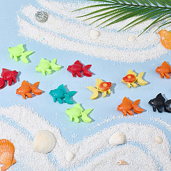 30 pz. 6 decorazioni in resina a forma di pesce dorato&nbsp;AJEW-SP0004-09