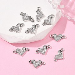 Verbindungsanhänger mit Mikropavé aus Messing mit durchsichtigen Zirkonia-Steinen&nbsp;XGRQ3P860-597P