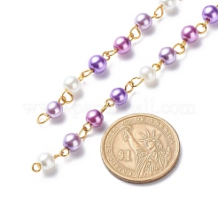 Catene perla perline di vetro a mano&nbsp;AJEW-JB01136-02