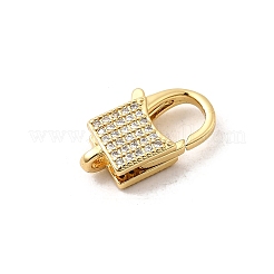 Laiton micro pavé zircon cubique clair fermoir pince de homard&nbsp;KK-A266-24C-G