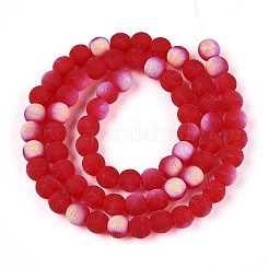 Матовые прозрачные стеклянные бусины&nbsp;GLAA-T032-T6mm-MBB09