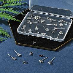 16 шт. латунные серьги-гвоздики&nbsp;KK-FS0001-56P