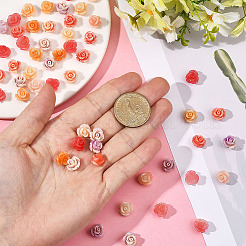 100 шт. 5-х цветные резные бусины из синтетического коралла&nbsp;CORA-SP0001-14