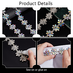 1 ярд стеклянных цепочек со стразами для гирлянд на свадьбу&nbsp;AJEW-PH0011-93