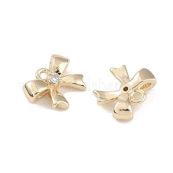 Pendenti in zirconi cubici trasparenti in micro pavè di ottone&nbsp;KK-K351-46B-G