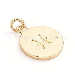 Латунные микро проложить кубического циркония подвески&nbsp;ZIRC-E164-34D-G