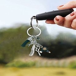 2 porte-clés en acier inoxydable pour salon de coiffure&nbsp;KEYC-LP0001-68