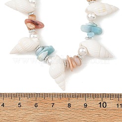 Boho-Halsketten aus natürlichen Muscheln&nbsp;NJEW-JN06698