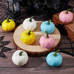 12шт. 4-х цветная полиэтиленовая искусственная тыква&nbsp;DJEW-GF0001-71B