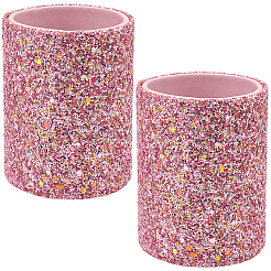 2 soporte de plástico para lápices de cejas con lentejuelas.&nbsp;AJEW-CL0005-54