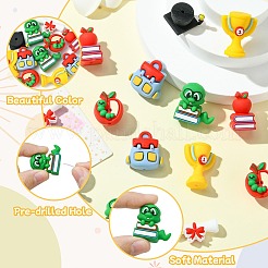 14шт 7 стиля силиконовые бусины&nbsp;SIL-CJ0003-05