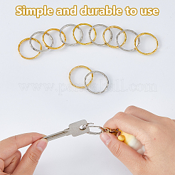 60 шт. 2 цвета железные брелоки для ключей&nbsp;KK-DC0004-15