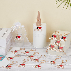 24 шт. брелки с подвеской из эмалевого сплава&nbsp;KEYC-WR0001-53P